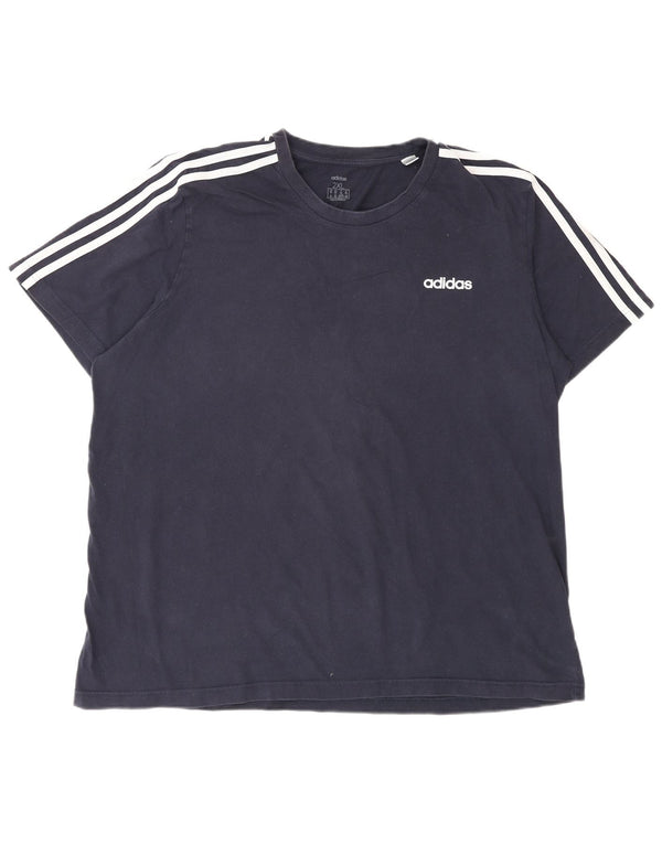 Camiseta masculina Adidas 3D Arc Top 2XL azul marinho algodão esportivo