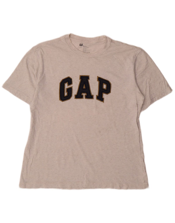 Gap Mens Graphic T-Shirt Top Medium Grey Flecked Cotton