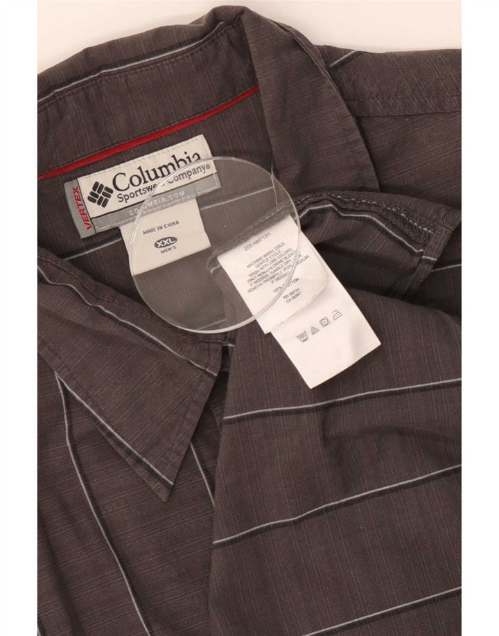 Camisa masculina Columbia 2XL algodão xadrez cinza