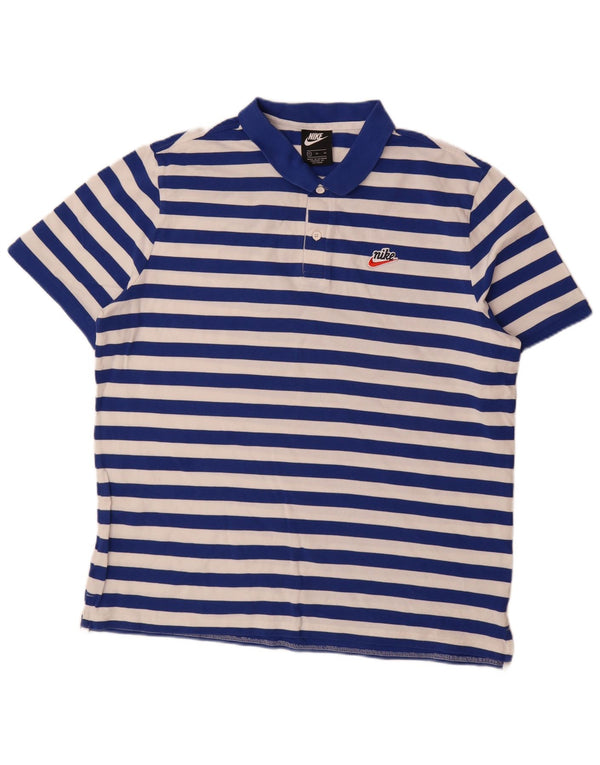 Camisa polo masculina Nike XL azul algodão