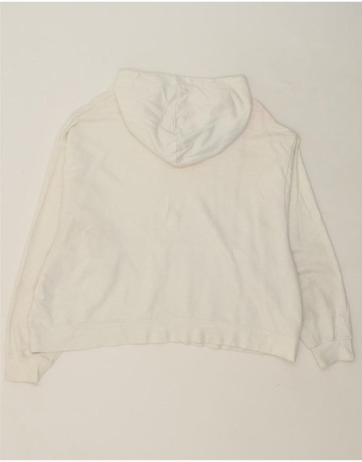 NIKE Womens Oversized Hoodie Jumper UK 18 XL White Cotton Vintage Nike and Second-Hand Nike from Messina Hembry 
