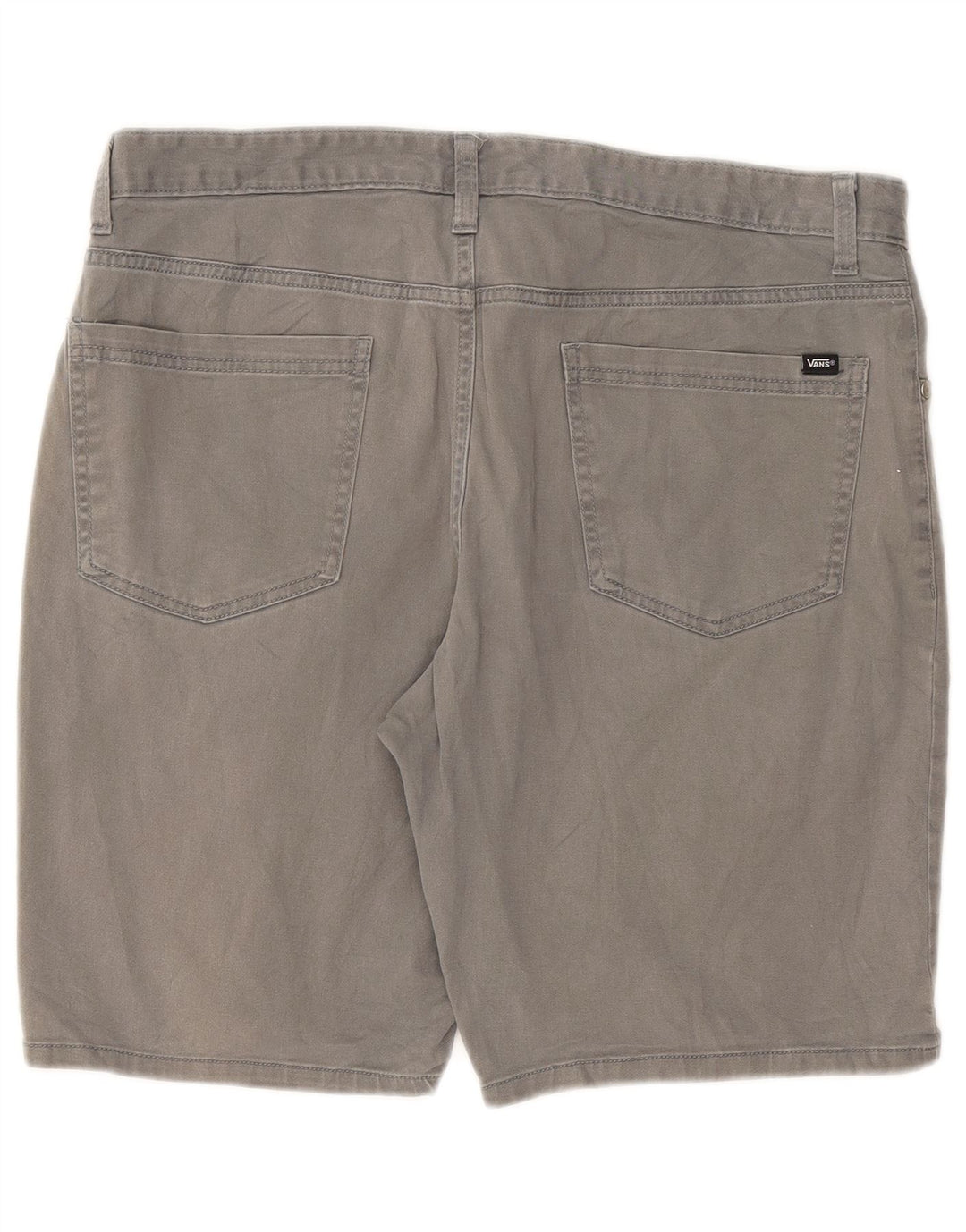 Vans Masculino Casual Shorts W34 Grande Algodão Cinza