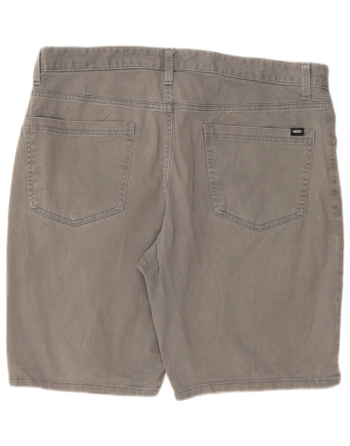 Vans Masculino Casual Shorts W34 Grande Algodão Cinza