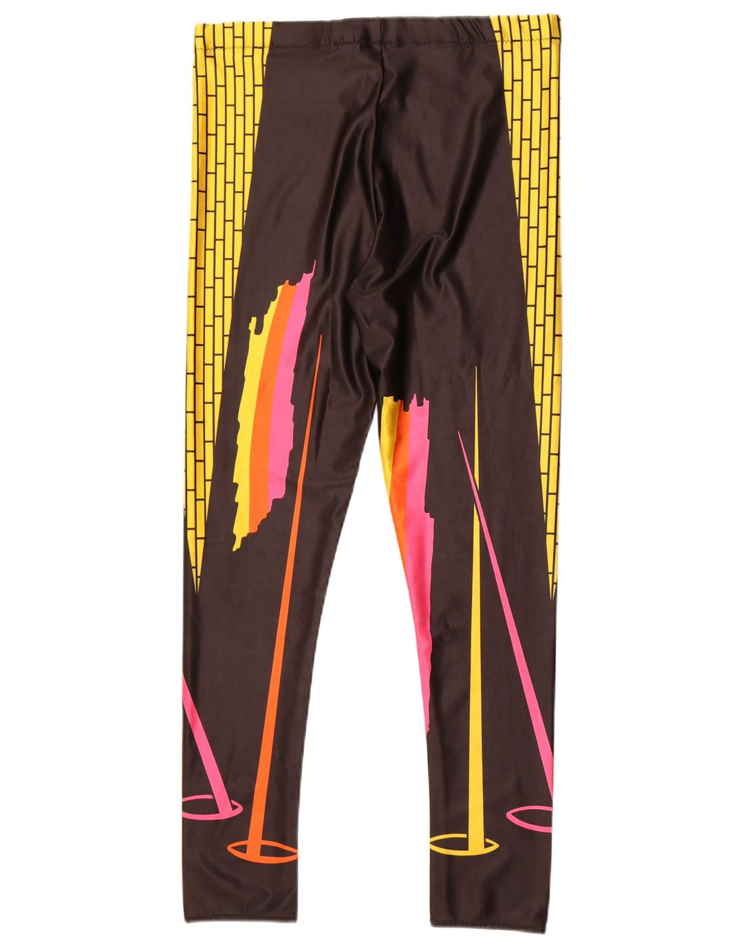 Leggings femininas vintage UK 14 poliamida colorblock média multicolorida