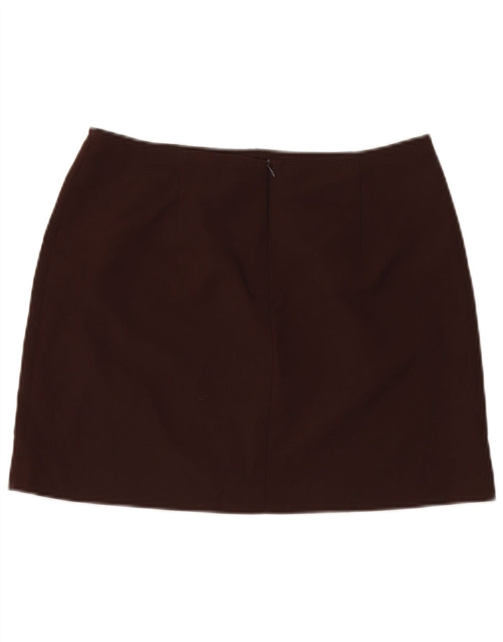 Mini saia feminina Zara EU 42 grande W32 marrom