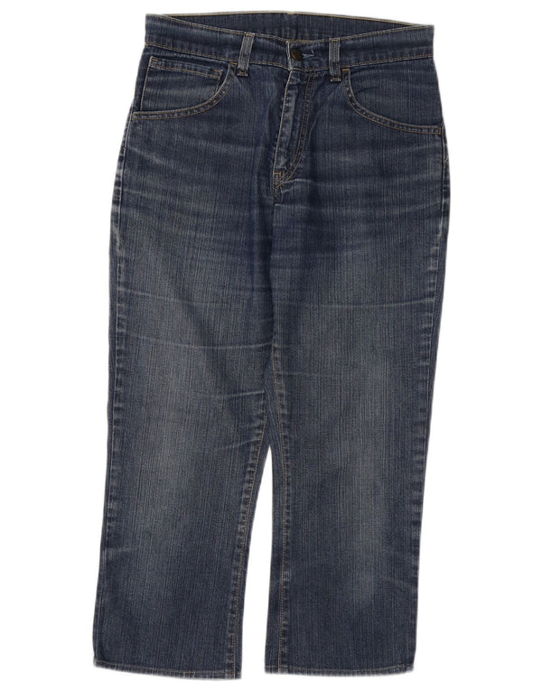 Jeans femininos Levi's 525 recortados W28 L23 algodão azul