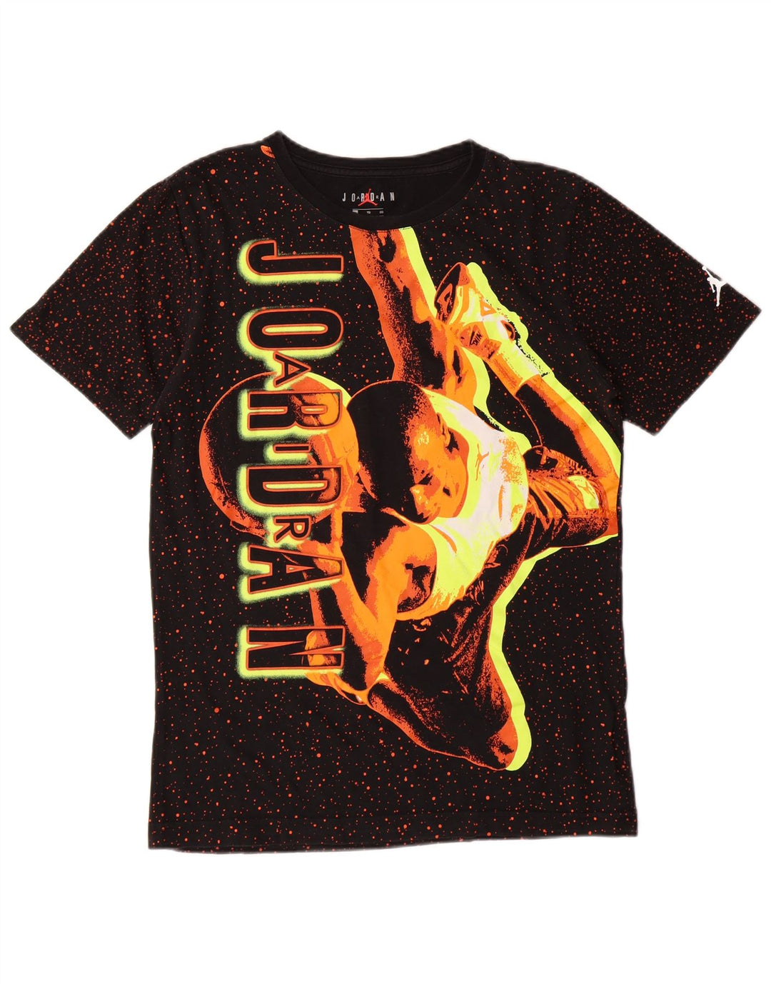 Camiseta JORDAN Boys Graphic 13-14 Anos XL Preto Algodão Manchado