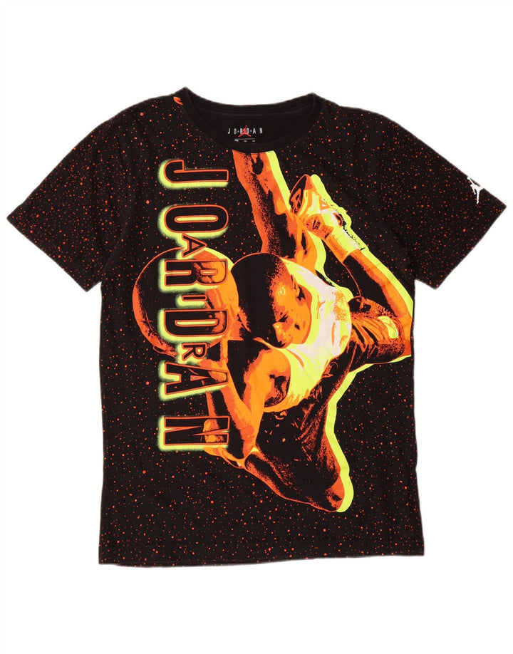 Camiseta JORDAN Boys Graphic 13-14 Anos XL Preto Algodão Manchado