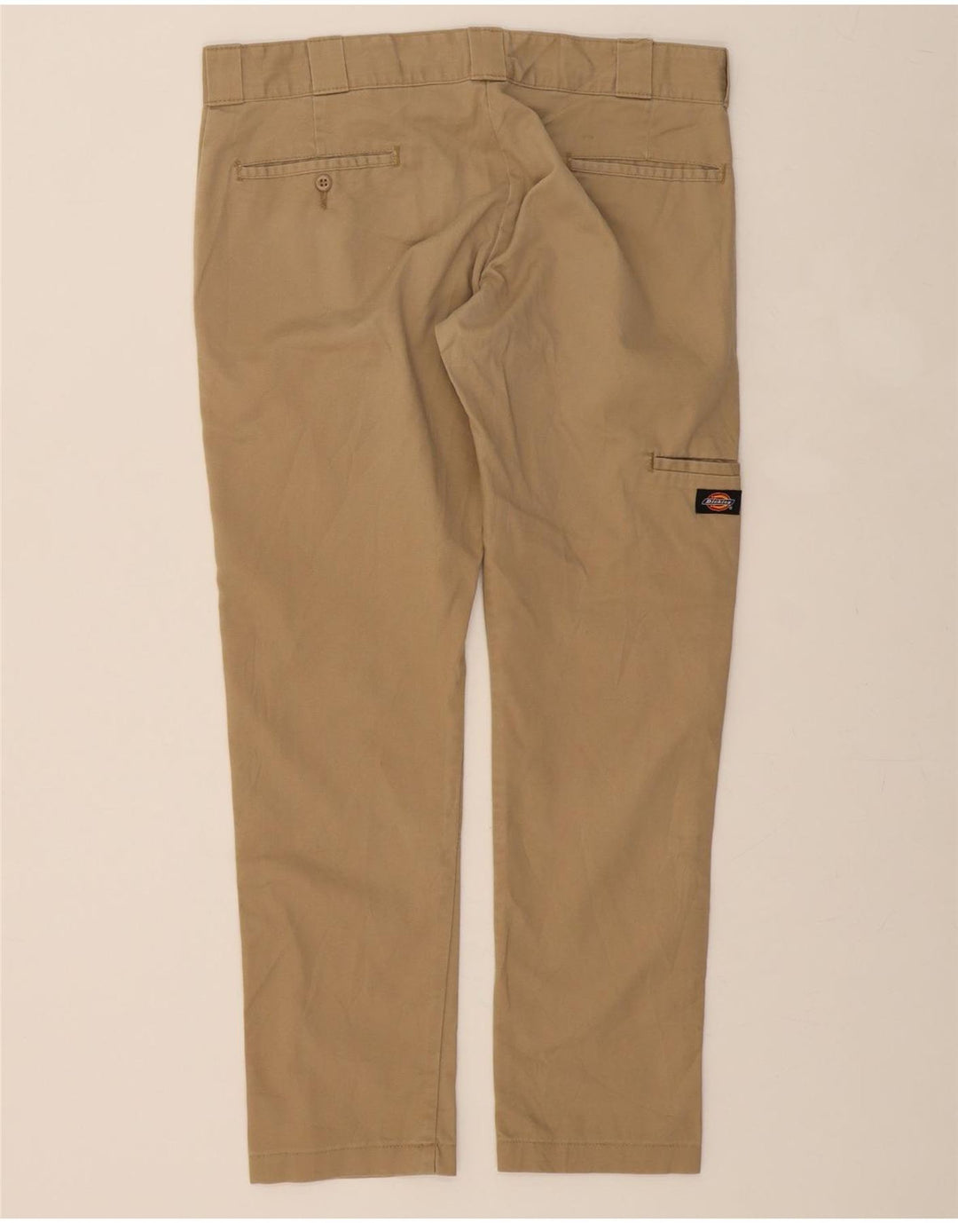 DICKIES Womens Skinny Straight Cargo Trousers W34 L29 Khaki Cotton Vintage Dickies and Second-Hand Dickies from Messina Hembry 