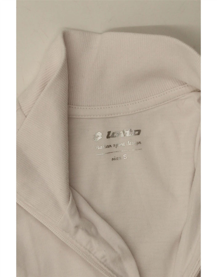 Lotto Womens Tracksuit Top Jacket UK 10 Pequeno Branco