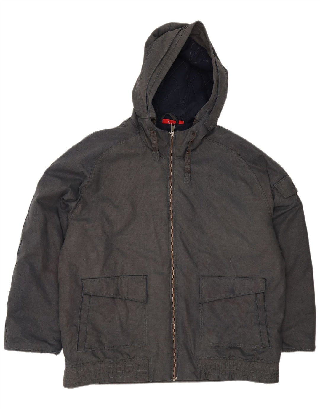 Jaqueta corta-vento masculina Puma com capuz UK 40 grande algodão cinza