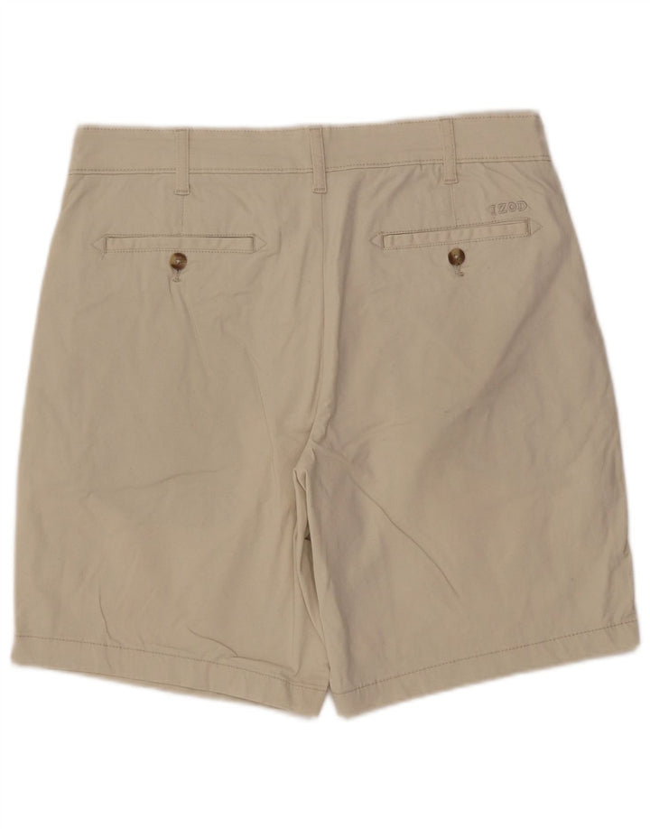 Izod Mens Salt Water Chino Shorts W34 Grande Algodão Bege