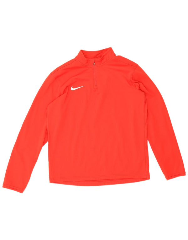 Nike Meninos Dri Fit Zip Neck Pullover Treino Top 13-14 Anos XL Vermelho