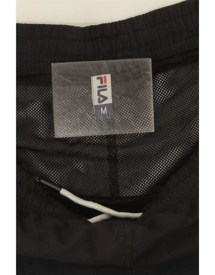 Fila Mens Graphic Natação Shorts Médio Azul Colourblock Poliéster
