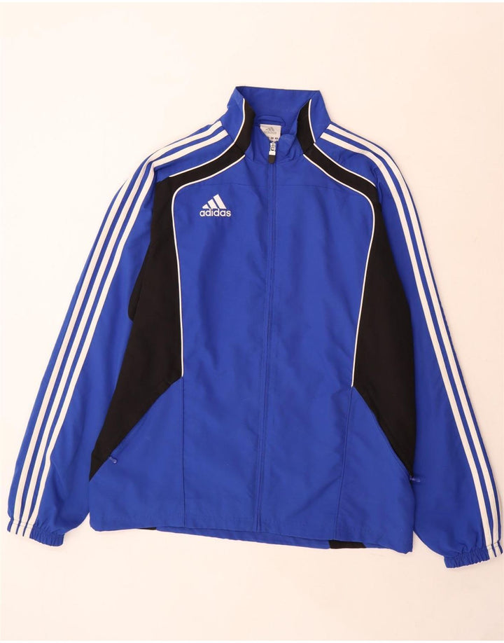 Adidas Mens Rain Jacket UK 42/44 Grande Azul Colorblock Poliéster