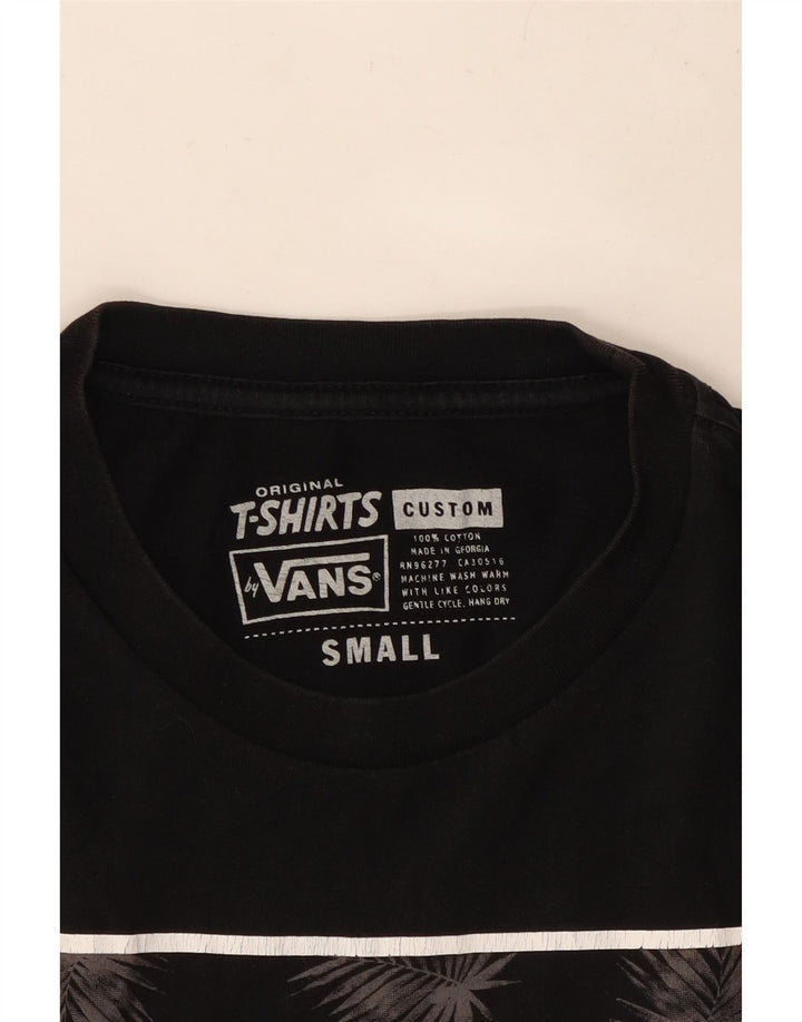 Camiseta masculina VANS Custom Fit Graphic Top Pequeno Algodão Preto