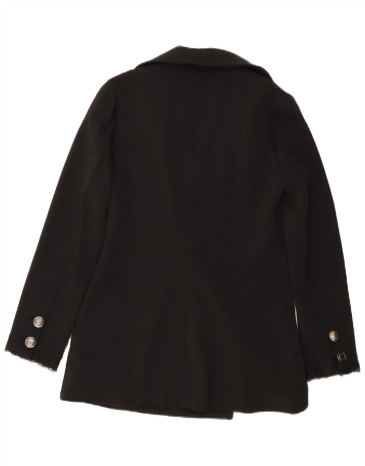 Denny Rose Womens Pea Coat UK 10 Pequeno Poliéster Preto