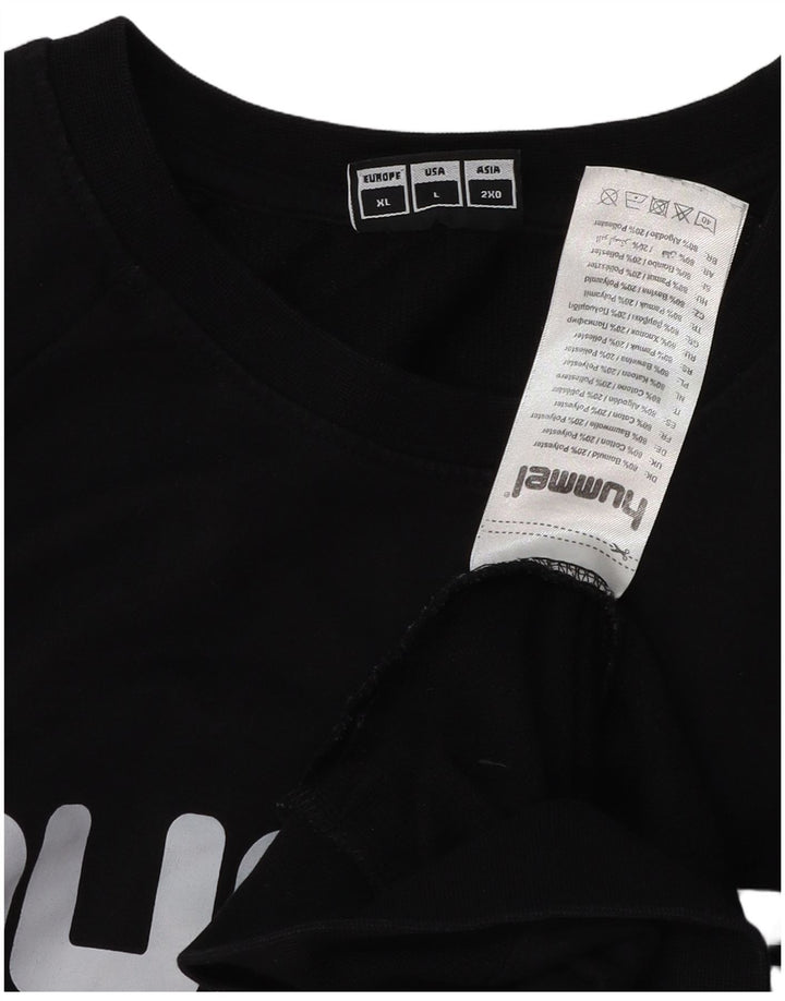 Moletom gráfico masculino HUMMEL Jumper XL algodão preto