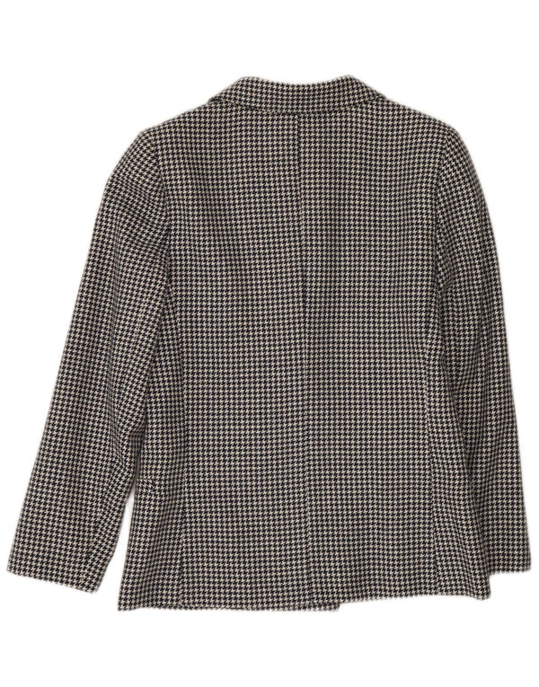 Jaqueta Blazer Feminina Arezia IT 42 Médio Azul Marinho Houndstooth