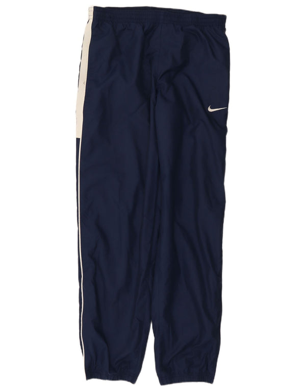 Nike Mens Tracksuit Trousers Joggers UK 36/38 Small Navy Blue Colourblock