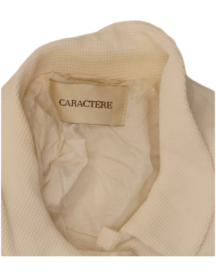 Jaqueta Blazer Feminina Caractere Crop 4 Botões Reino Unido 12 Médio Branco
