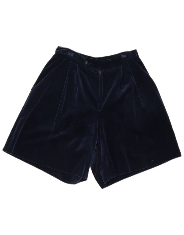 Vintage Womens Velvet Pegged Chino Shorts W27 Small Navy Blue