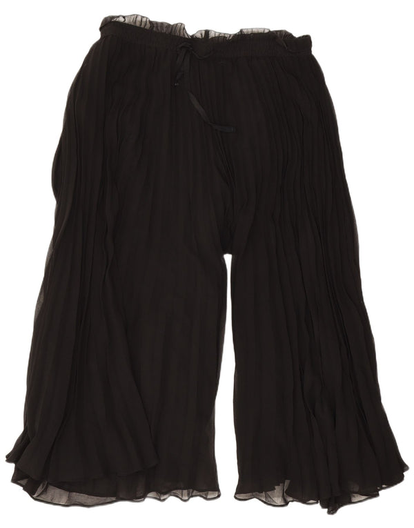 Calça capri feminina Zara Cullotes cintura alta médio W28 L20 preta