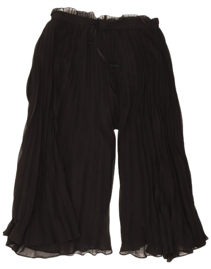 Calça capri feminina Zara Cullotes cintura alta médio W28 L20 preta