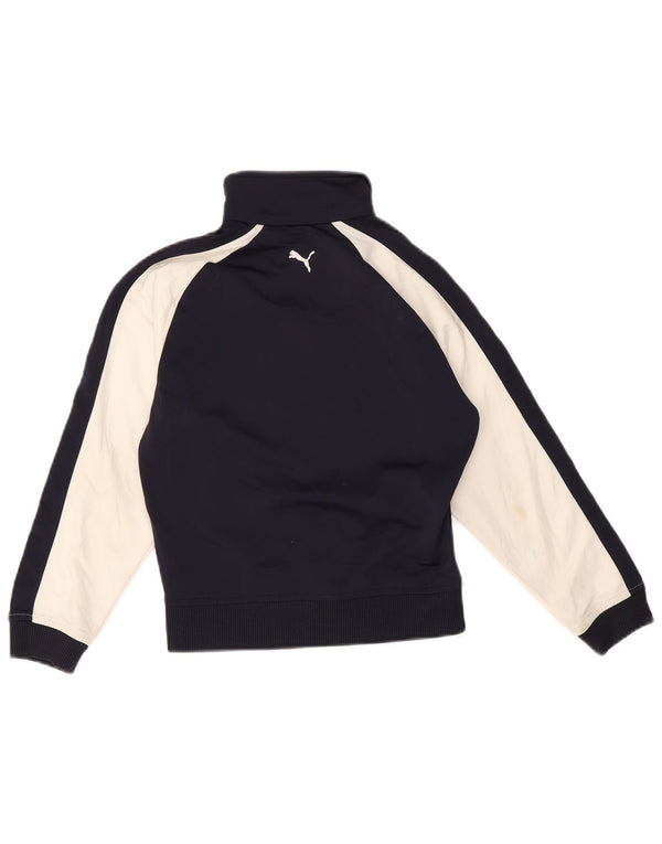 Jaqueta Puma Meninos Treino Top 7-8 Anos Azul Marinho Colorblock