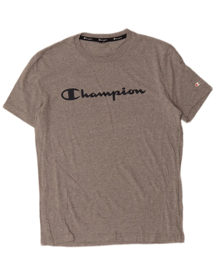 Campeão Camiseta Masculina Graphic Top Cinza Médio
