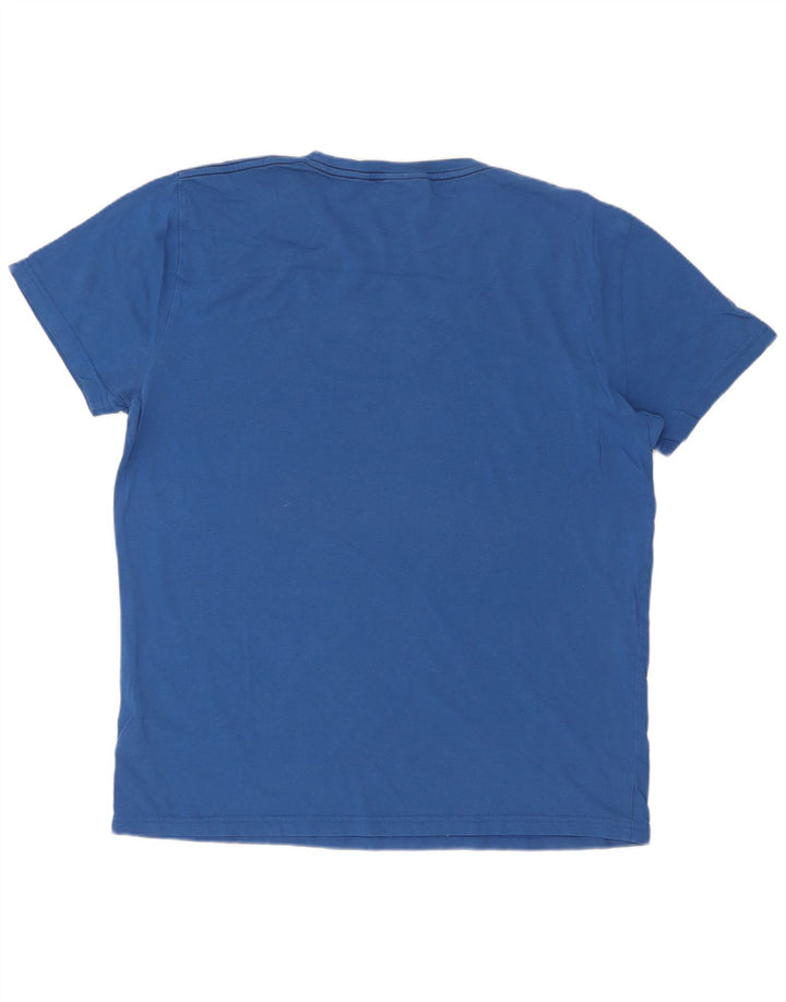 Gant Camiseta masculina gráfica Top grande algodão azul