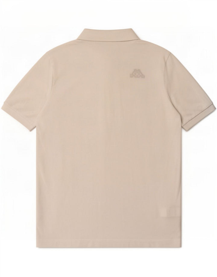 Camisa polo masculina Kappa de algodão branco médio