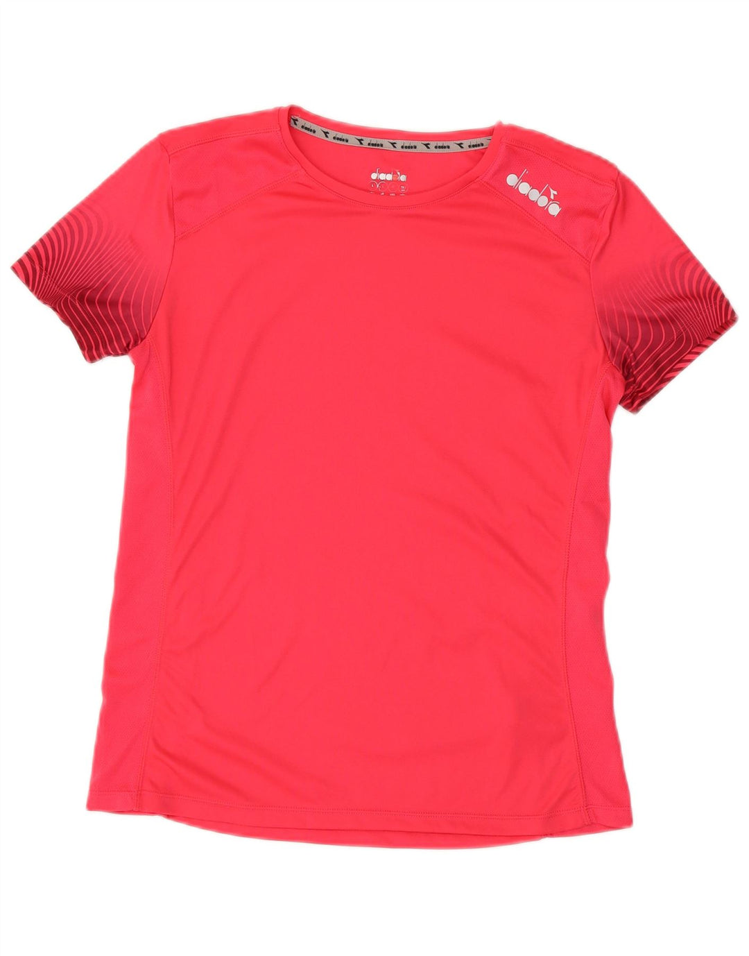 Camiseta feminina Diadora UK 14 grande poliéster rosa