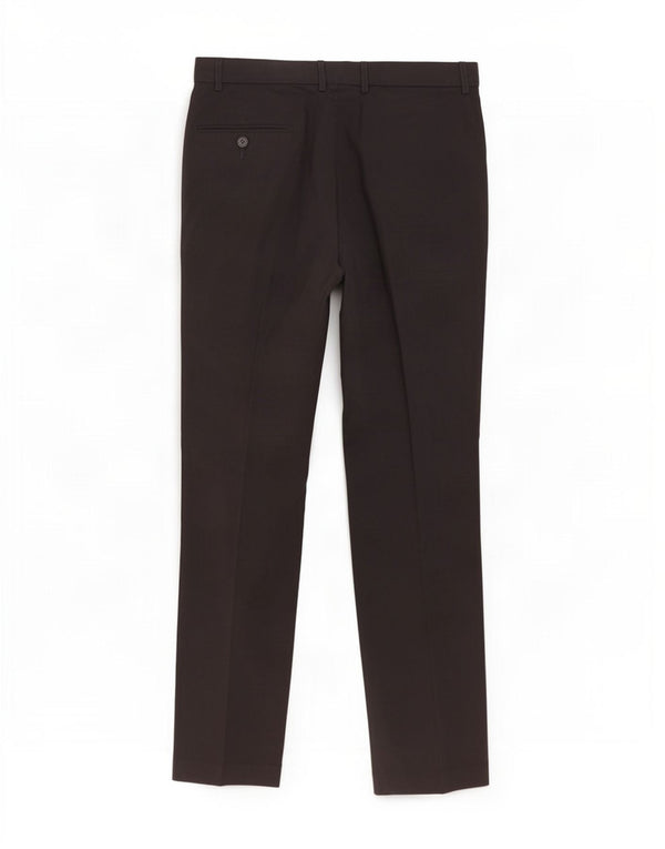 Calça chino reta masculina Marks & Spencer W40 L31 poliéster preto