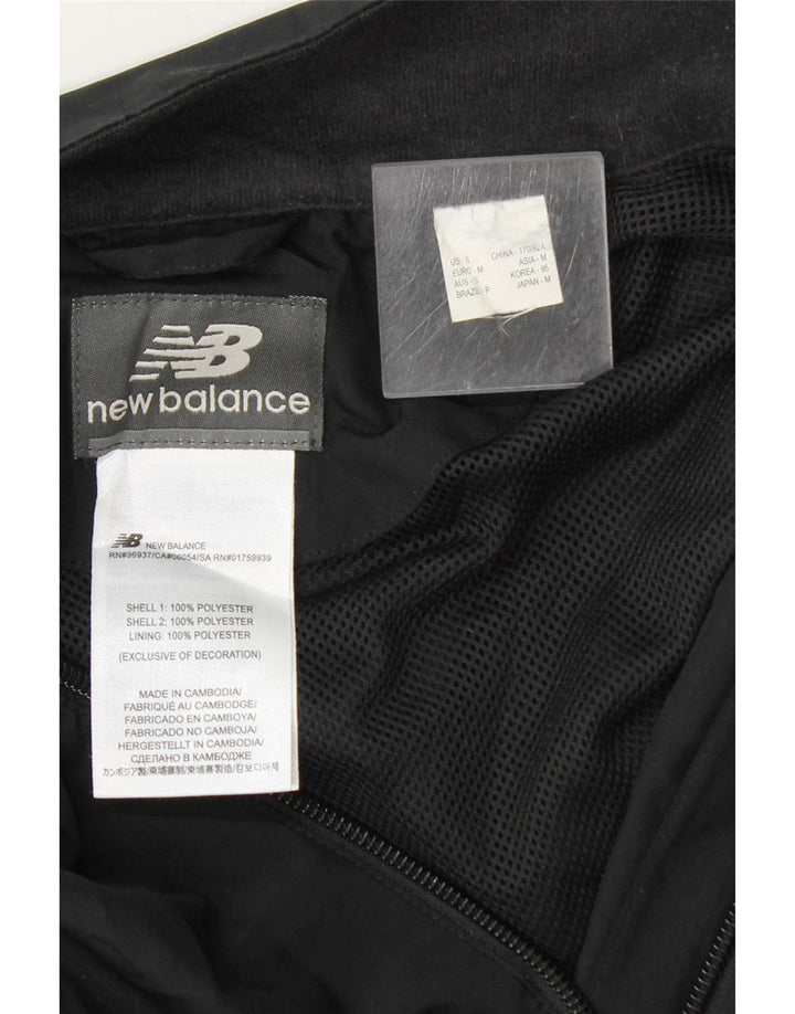 Jaqueta masculina de treino New Balance poliéster colorblock preto médio