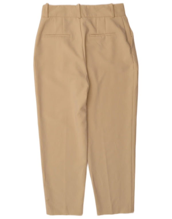 Zara Calça Chino Feminina Cintura Alta Cônica Grande W30 L30 Bege