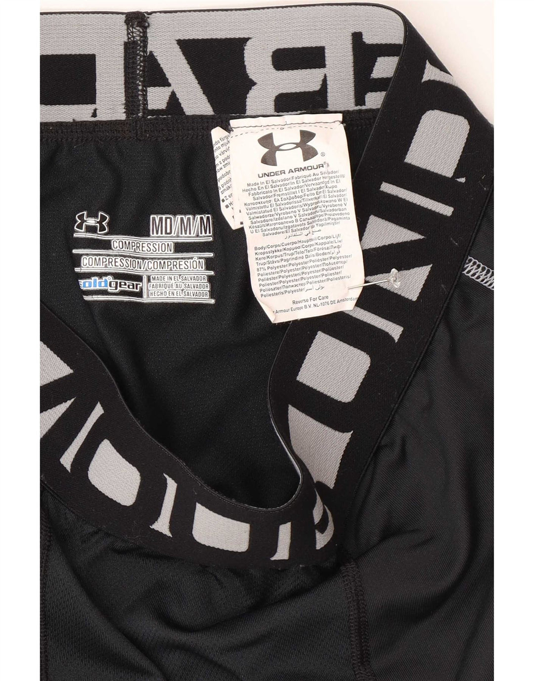 Under Armour Mens Graphic Leggings Médio Preto Poliéster