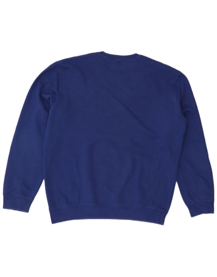 Campeão masculino gráfico moletom jumper XL azul algodão