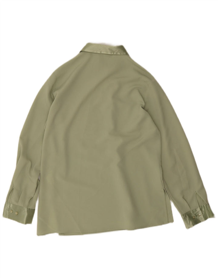 Blusa feminina Marks & Spencer UK 16 grande poliéster verde