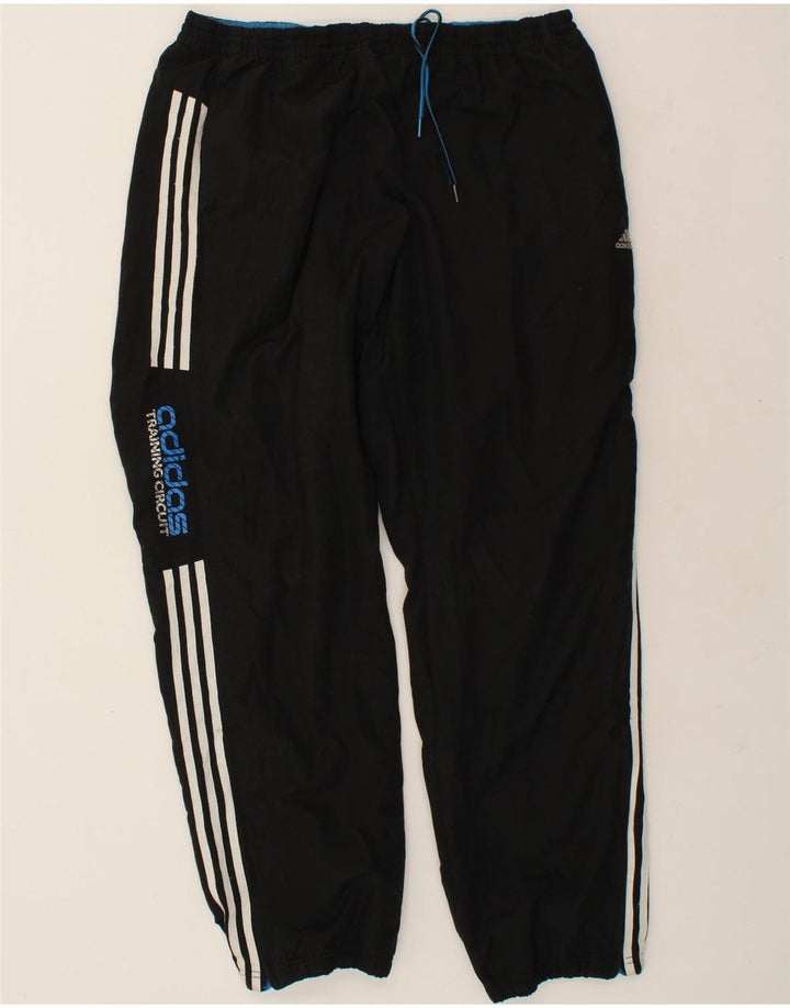 ADIDAS Mens Graphic Tracksuit Calças Joggers 2XL Poliéster Preto