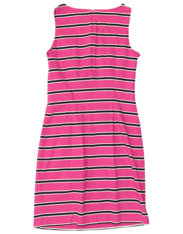 Vestido feminino Tommy Hilfiger sem mangas com bainha US 4 XS algodão listrado rosa