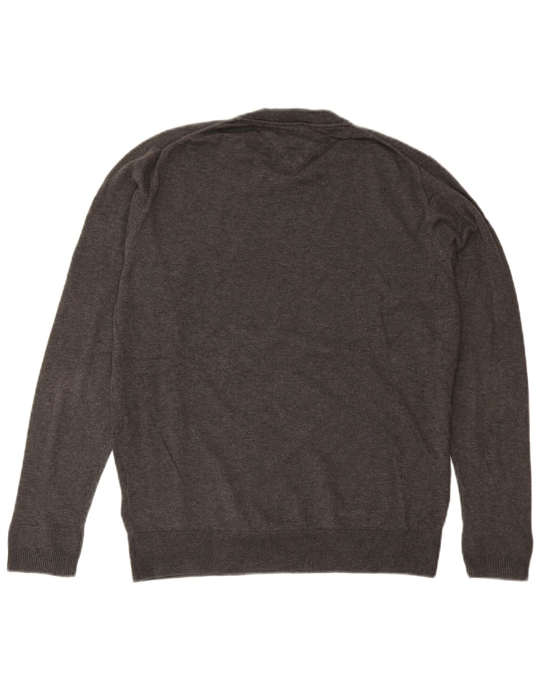 Suéter masculino TOMMY HILFIGER com gola redonda, grande algodão cinza