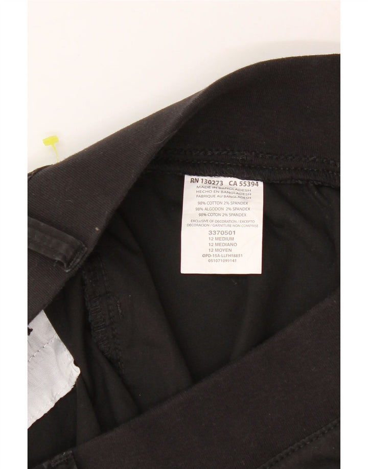 LEE Womens Relaxed Fit Crop Cargo Trousers US 12 Large W34 L24 Black Vintage Lee and Second-Hand Lee from Messina Hembry 