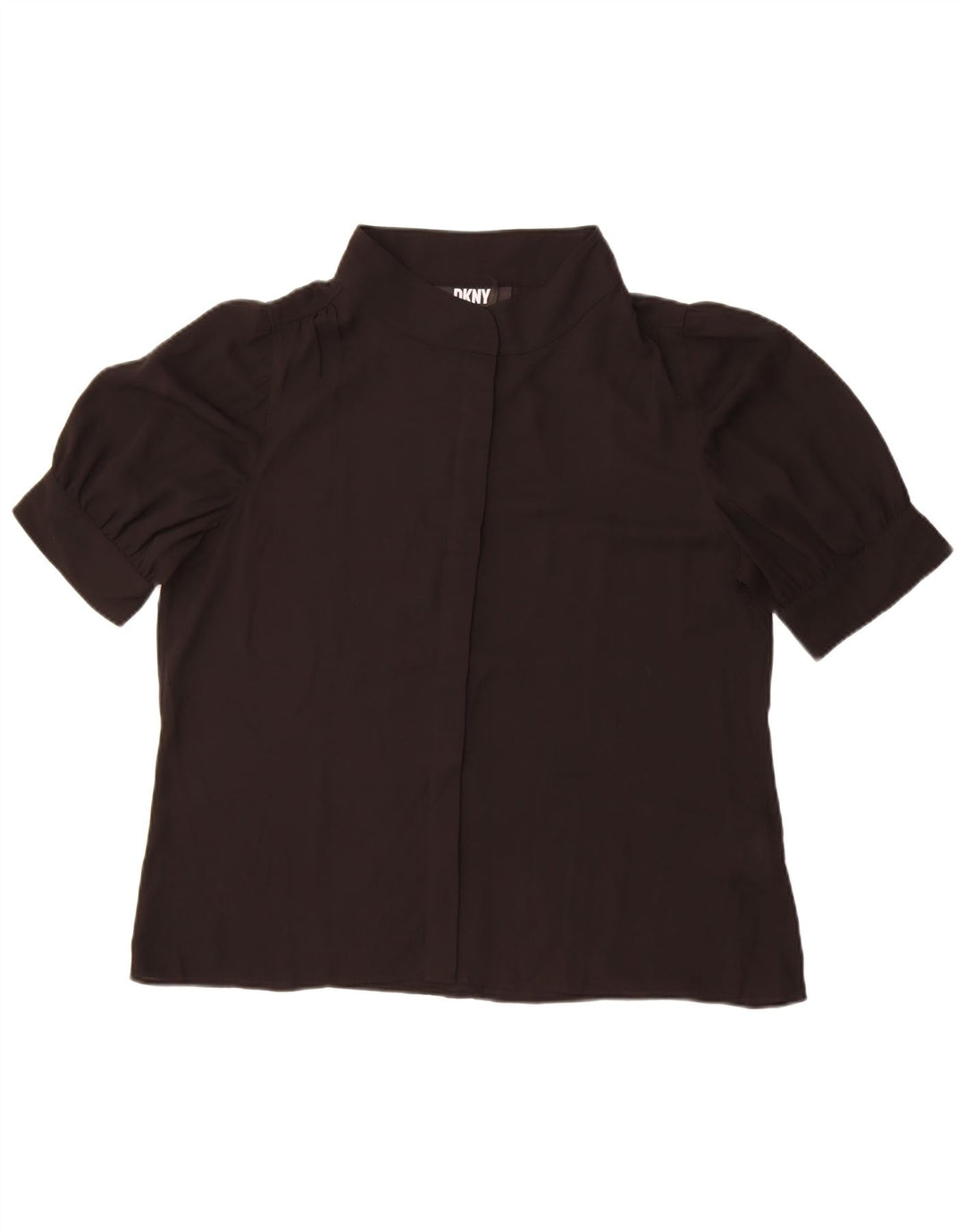 Blusa feminina de manga curta Dkny UK 18 XL poliéster preto