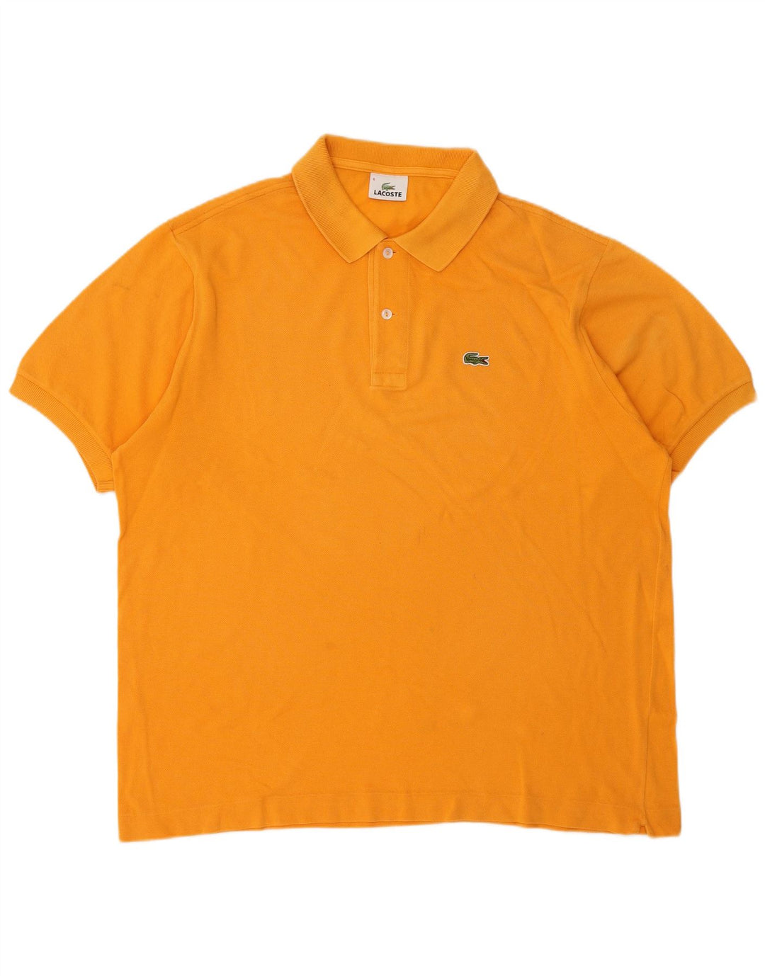 Camisa polo masculina Lacoste tamanho 6 XL laranja algodão