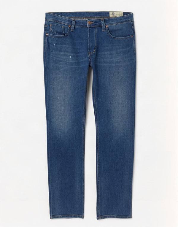Diesel Mens Larkee Regular Fit Jeans Reto W34 L34 Azul Algodão