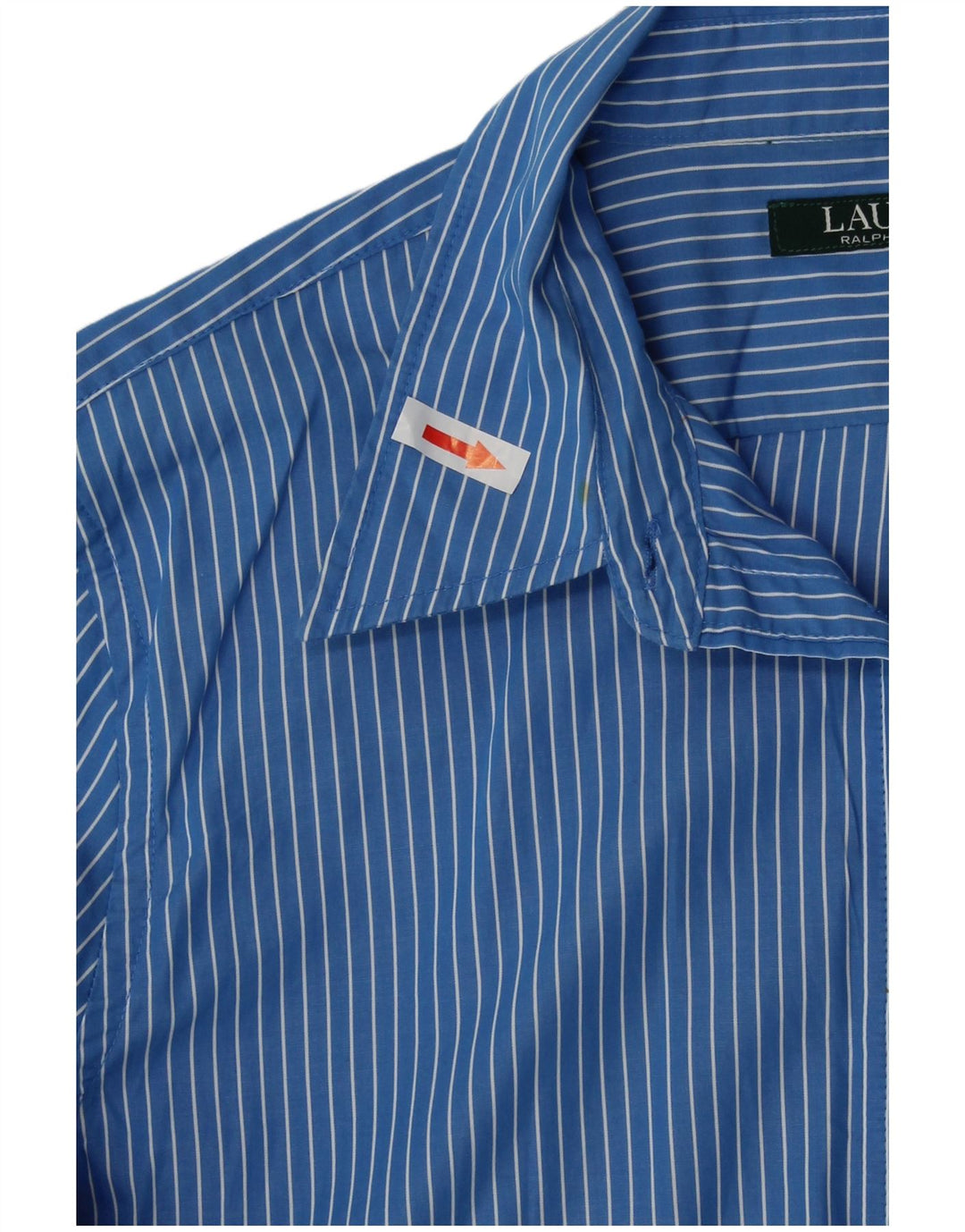 Camisa feminina Ralph Lauren EUA 8 algodão listrado azul médio