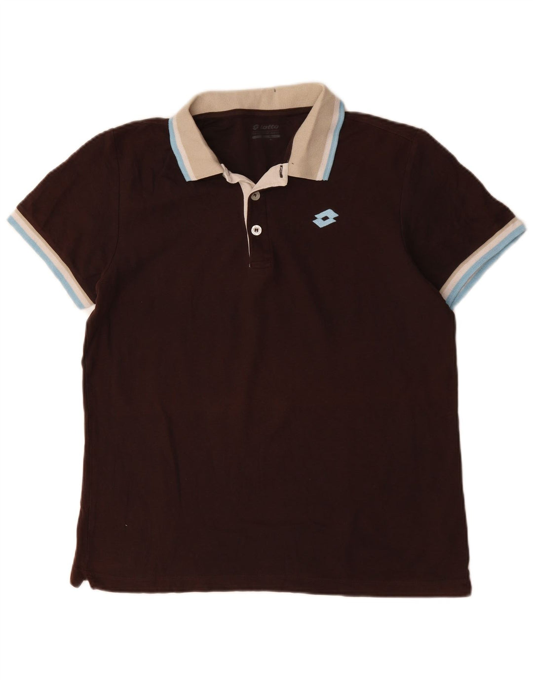 Camisa polo masculina LOTTO grande algodão marrom