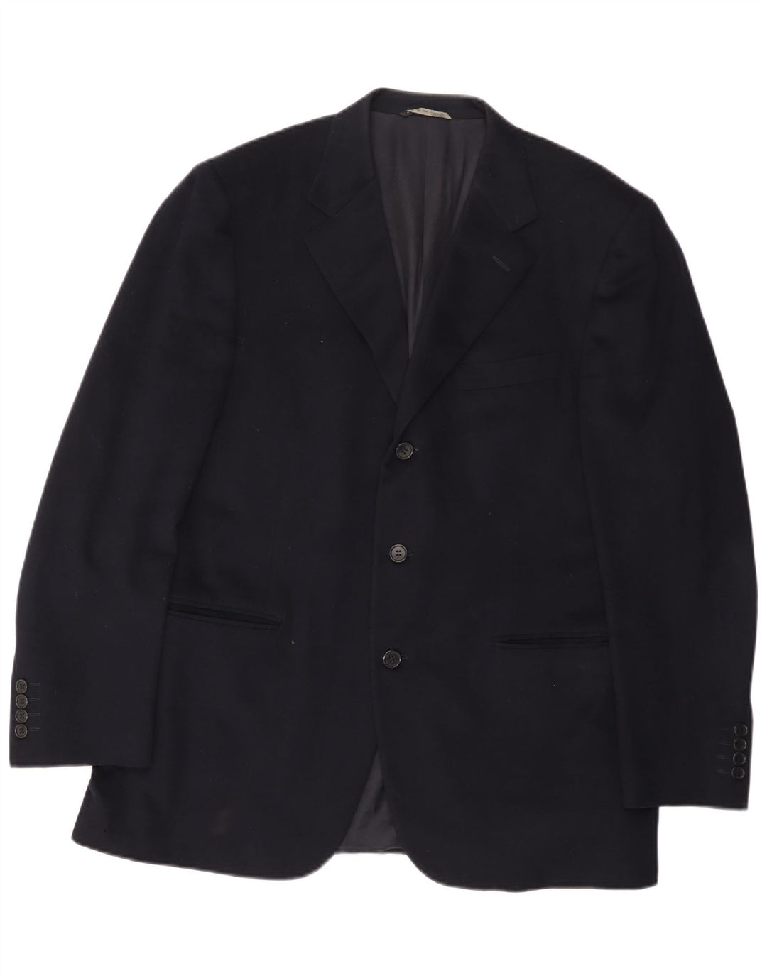 Jaqueta Blazer Masculina Canali com 3 Botões IT 52 XL Lã Azul Marinho