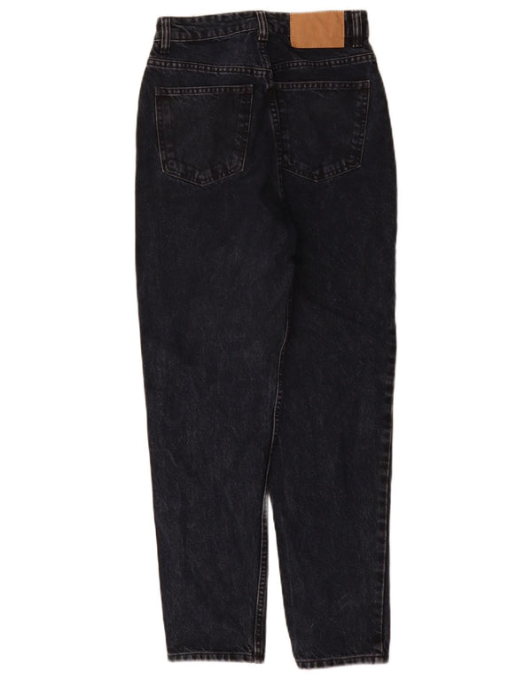 Calça jeans feminina cintura alta Zara EU 34 2XS W24 L28 azul marinho algodão